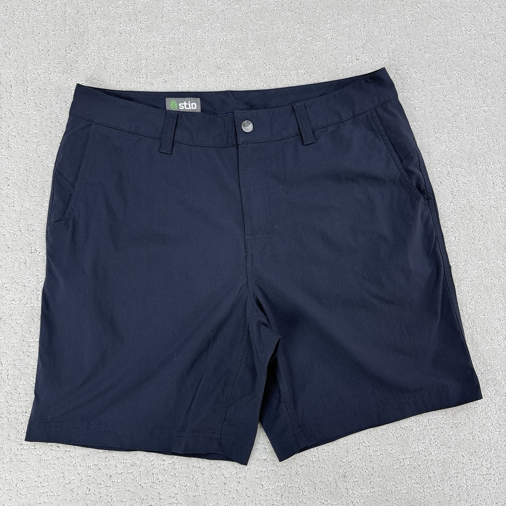 Stio Shorts Mens 36 Blue Coburn Stretch Canvas Chino Outdoor Gorpcore Hiking